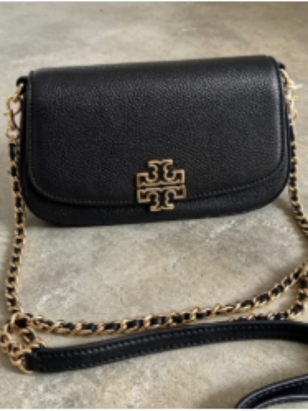 Tory Burch Black Leather Chain Crossbody Bag